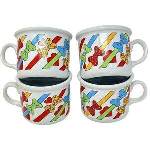 Hearts and Bows Coffee Mug Set Made in Italy IPA Porcellane